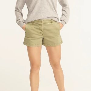 J. Crew Sage Green Chino Shorts